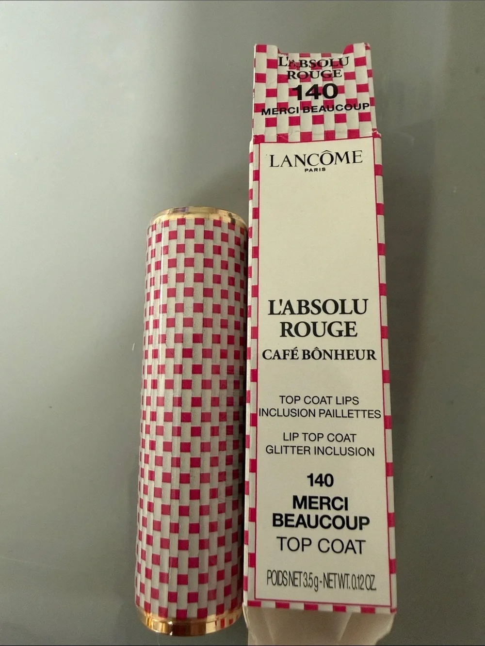 Lancôme L'Absolu Rouge Café Bonheur Top Coat 140 Merci Beaucoup - Pink/Gold
